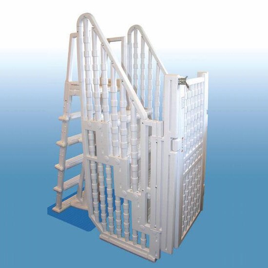 Step With Gate And In Pool Ladder
