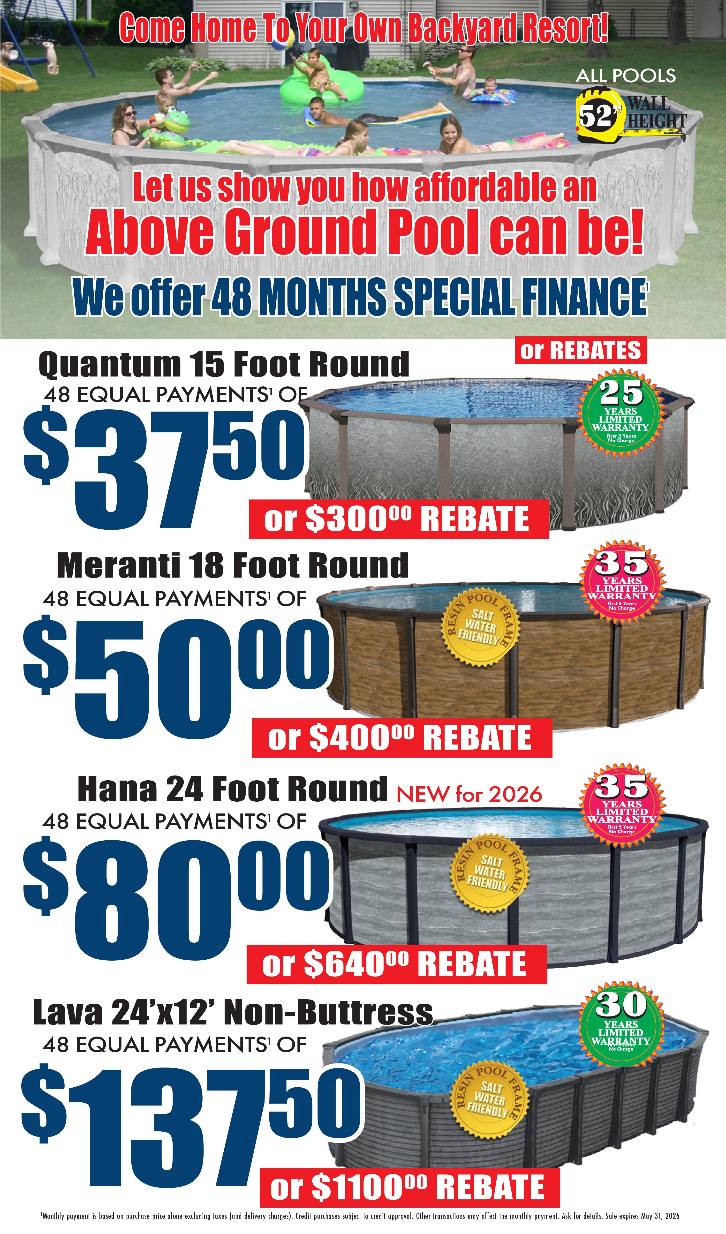 Swimming Pool Sale