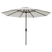 11-ft Auto Tilt Patio Umbrella Large Outdoor Shade, Oatmeal Fabric <br><br>This elegantly designed 11-foot patio umbrella features an auto-tilt mechanism for effortless adjustment, providing ample shade for your outdoor space. Crafted 11-ft Auto Tilt Patio Umbrella Large Outdoor Shade, Oatmeal Fabric <br><br>This elegantly designed 11-foot patio umbrella features an auto-tilt mechanism for effortless adjustment, providing ample shade for your outdoor space. Crafted