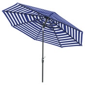 11FT NAVY STRIPE A-TILT MARKET UMBRELLA 11FT NAVY STRIPE A-TILT MARKET UMBRELLA