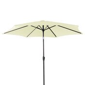 cream patio umbrella AMMSUN 7ft Fringe Umbrella,Elegant The canopy uses 100% polyester fabric with UPF50 plus sun protection Rinse Bathrooms Cream Patio Parasol